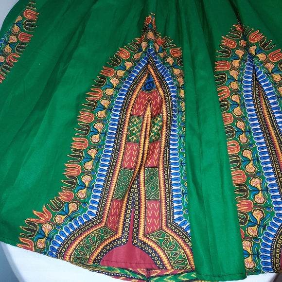 Multicolored Full A-line Long Maxi Skirt - Picture 6 of 12